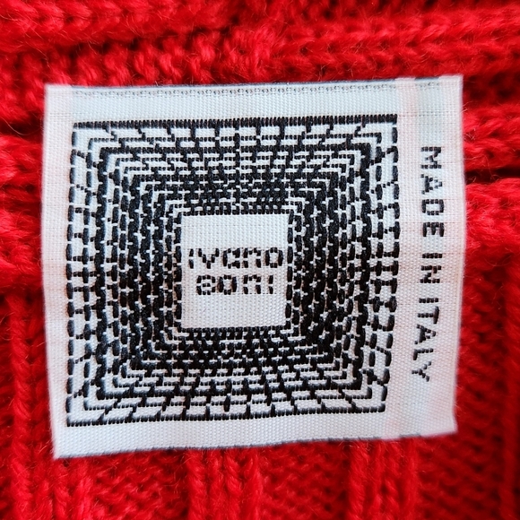 80s Red Knit Sweater Ivano Boni - Picture 10 of 10